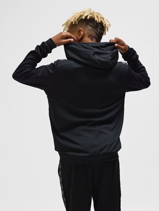 hmlAUTHENTIC PL HOODIE KIDS, BLACK, model