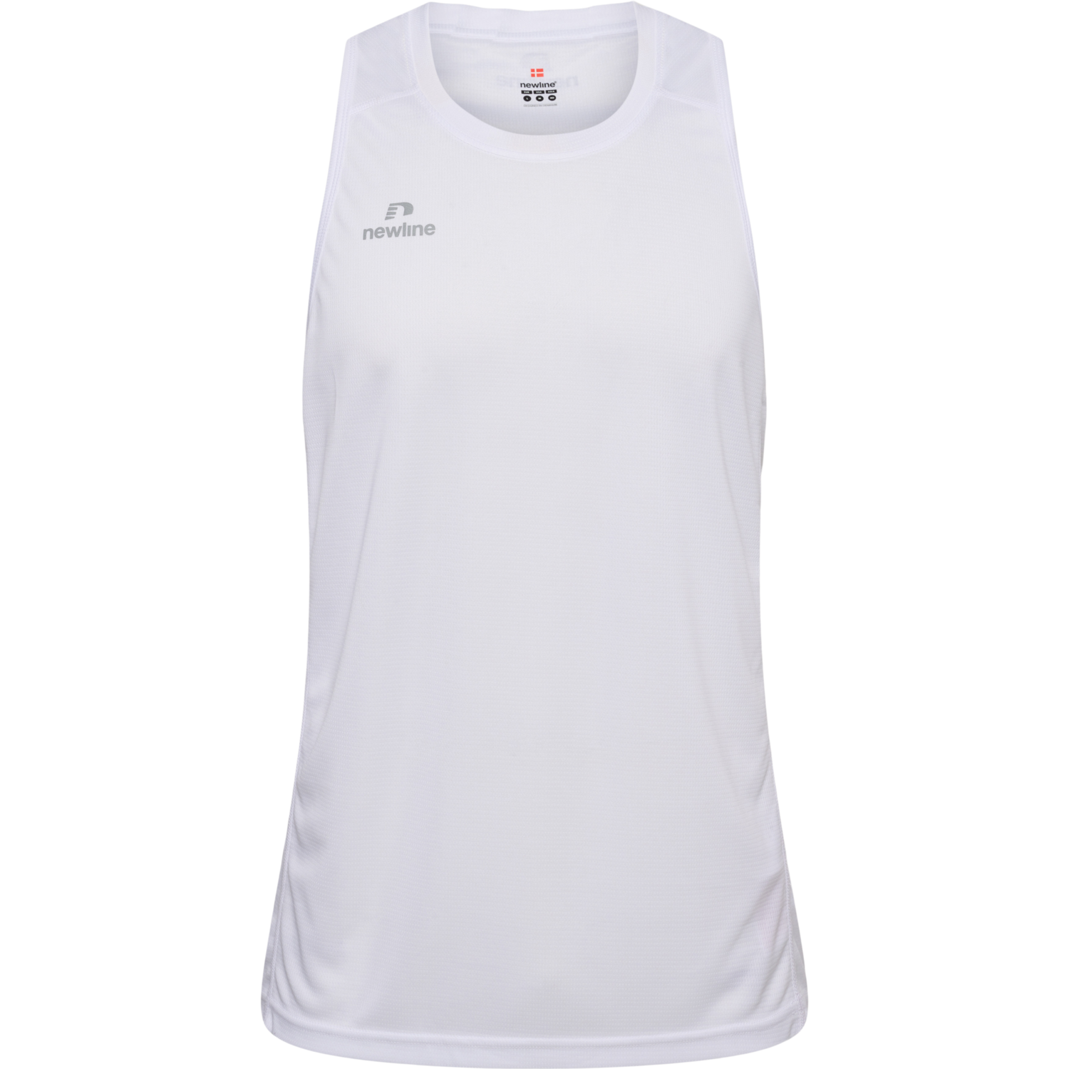 MEN'S ATHLETIC RUNNING SINGLET, WHITE, packshot