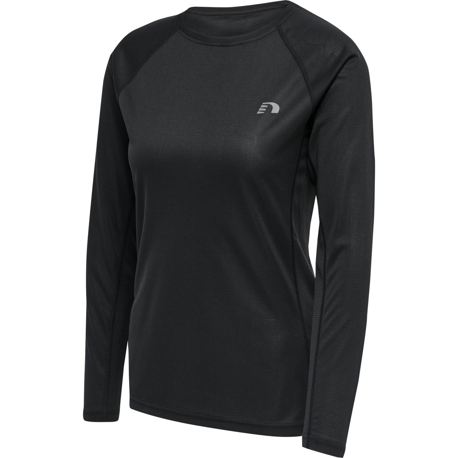 WOMEN CORE RUNNING T-SHIRT L/S, BLACK, packshot